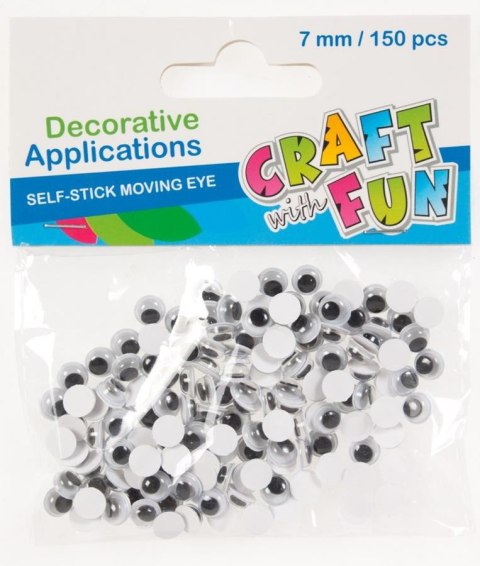 DECORATION SELF-ADHESIVE EYES 7 MM CRAFT WITH FUN 290493