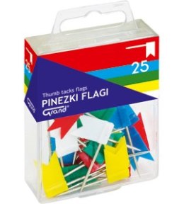 COLORFUL FLAGS GRAND PINS 25 PCS. PUD PLAST T4