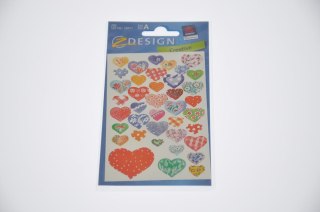 STICKERS 8X16 CM HEARTS GLITTER ZWECKFORM 55811