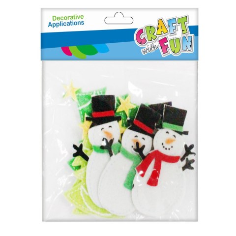 DECORATIVE SELF-ADHESIVE FELT SNOWMAN/CHRISTMAS TREE CRAFT WITH FUN 463686