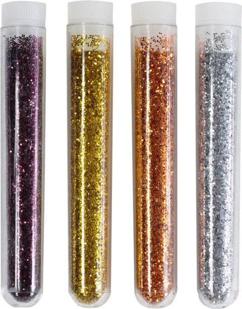 GLITTER IN VIALS 4 COLORS X4G TITANUM CRAFT-FUN SERIES