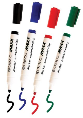 DRY ERASE MARKER ROUND 4 COLORS SADPEX 212060 CRESCO