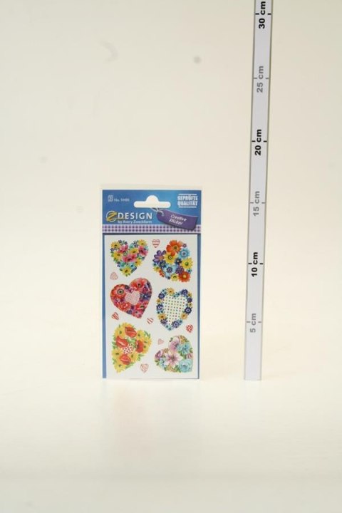 STICKERS 8X16CM HEARTS ZWECKFORM 54486