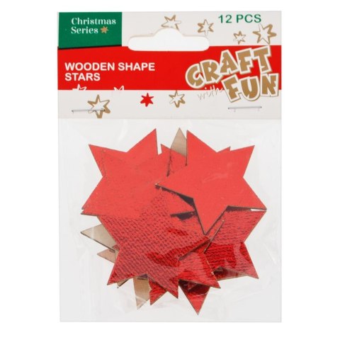 DECORATIVE ORNAMENT WOODEN STARS CRAFT WITH FUN 438595