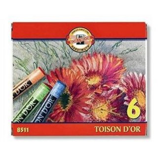 DRY PASTELS 6 COLORS TOISON D OR KOH-I-NOOR 8511