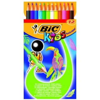 BIC KIDS TROPICOLORS2 PENCILS BOX OF 12