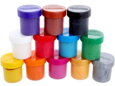 POSTER PAINTS 12 COLORS 20 ML COLORINO PATIO