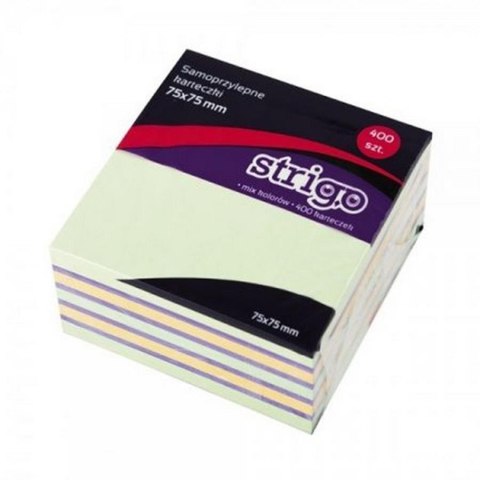 SELF-ADHESIVE NOTEBOOK 7.5X7.5 CM 400 PASTEL SHEET STRIGO SSN002