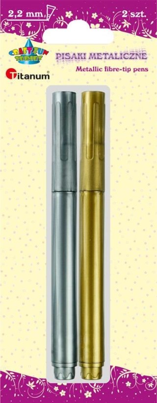 METALLIC PEN 2 PCS GOLD/SILVER TITANUM CRAFT-FUN SERIES