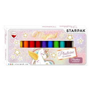 PLASTICIN 12 COLORS UNIKORN STARPAK 472912