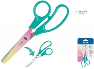 SCHOOL Scissors MILAN BASIC SUNSET GREEN, 1 PCS. ON A BLISTER