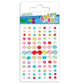 DECORATIVE EMBELLISHMENTS SELF-ADHESIVE CRYSTALS ROUND CRAFT WITH FUN 382480