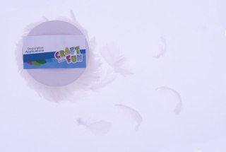 DECORATIVE FEATHERS ON A STRING 10 M WHITE CRAFT WITH FUN 463672