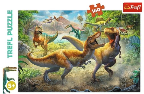 PUZZLE 160 PIECES FIGHTING TYRANOSAURS TREFL 15360