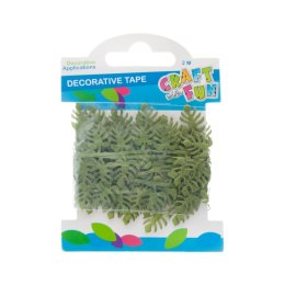 DECORATIVE TAPE LEAVES 2 M GREEN CRAFT WITH FUN 463487