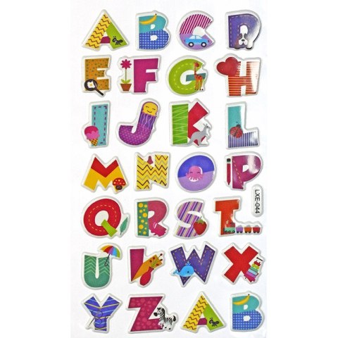 EMBOSSED STICKERS ALPHABET TITANUM CRAFT-FUN SERIES LXE-044