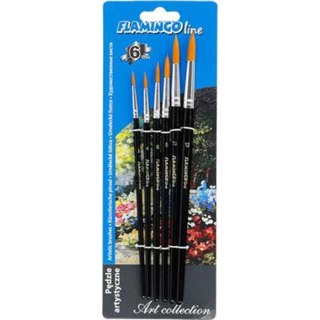 ART BRUSHES 6 PCS. ART COLLECTION FLAMINGO LINE