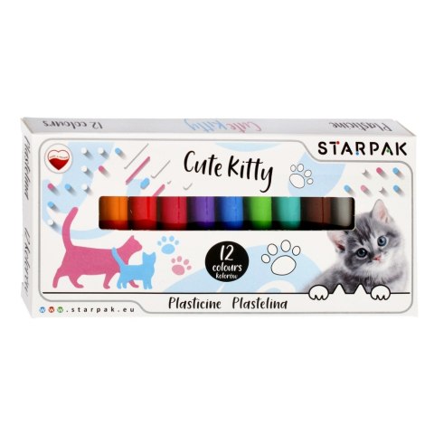 PLASTICIN 12 COLORS CUTIES CATS STARPAK 429681