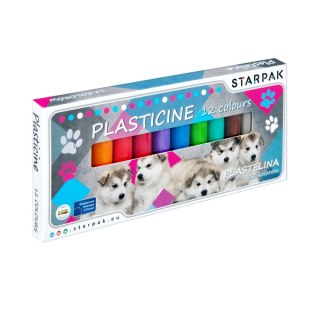 PLASTICIN 12 COLORS CUTIES DOGS STARPAK 429681