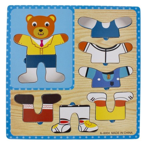 WOODEN PUZZLE 8 ELEMENTS DRESS UP GAME MEGA CREATIVE 459803