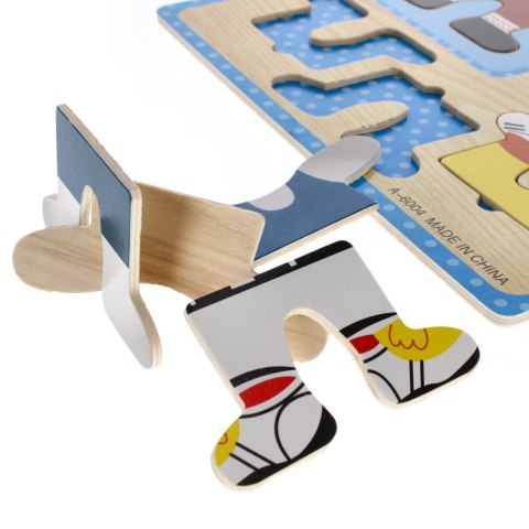 WOODEN PUZZLE 8 ELEMENTS DRESS UP GAME MEGA CREATIVE 459803