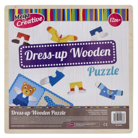 WOODEN PUZZLE 8 ELEMENTS DRESS UP GAME MEGA CREATIVE 459803