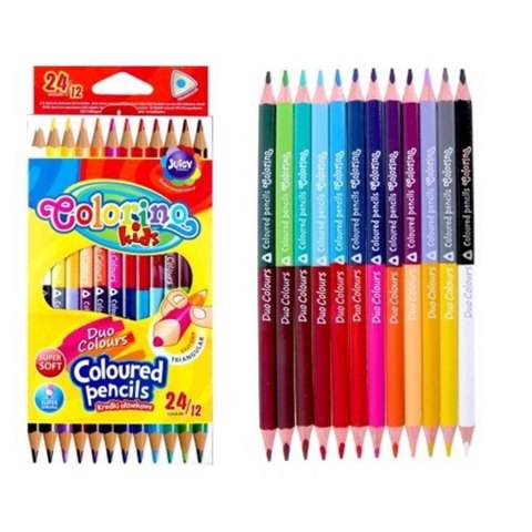 TWO-SIDED PENCILS 24 COLORS COLORINO PATIO 33046