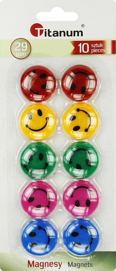 FACE MAGNET ROUND 29 MIX COL 350344 B/C PACK10PCS