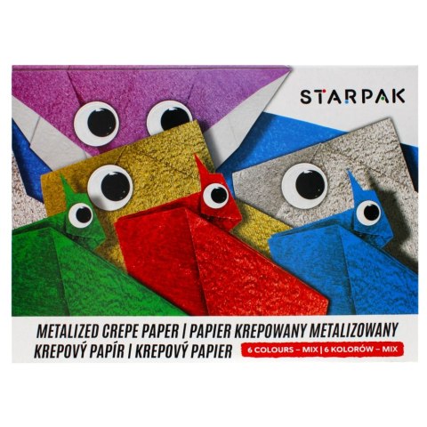 METALLIZED CREATED PAPER C4 6 COLORS STARPAK 218530