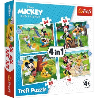 PUZZLE 4IN1 COOL DAY OF MICKY TREFL 34604