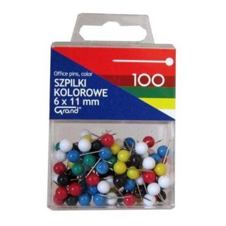 METAL PINS COLORED GRAND 11 MM 10 PCS.