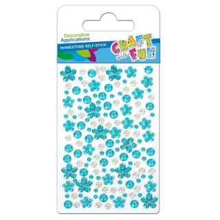 DECORATIVE EMBELLISHMENTS SELF-ADHESIVE CRYSTALS FLOWERS CRAFT WITH FUN 382477