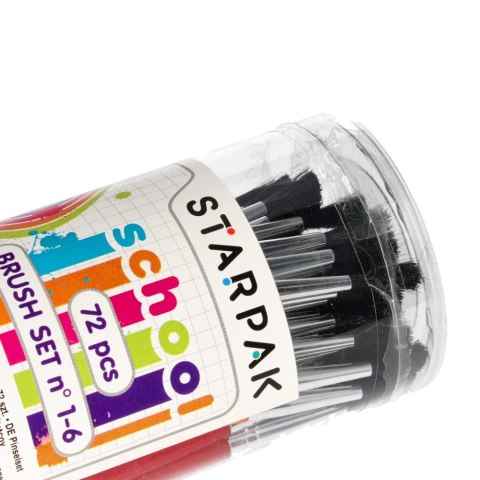 SCHOOL BRUSHES 72 PIECES IN TUBE STARPAK 144137