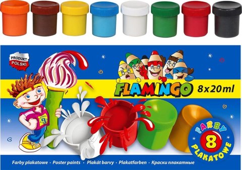 PG POSTER PAINTS 8 COLORS 20ML FLAMINGO