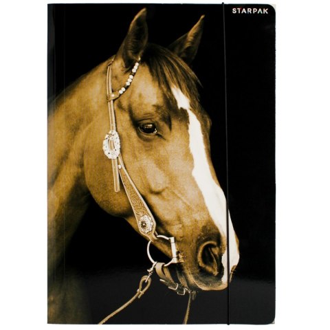 FILE WITH A ERASER A4 HORSES STARPAK 298952