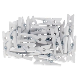 DECORATION DEK WOOD CLIP 25PCS 2.5CM WHITE CF12/144 CRAFT WITH FUN