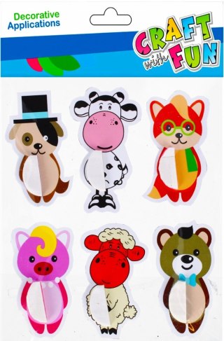 DECORATIVE ANIMALS HARM STICKERS 6PCS CF 12/144 CRAFT WITH FUN