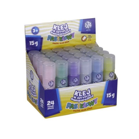 GLUE STICK 15G PASTEL TRANSPARENT PUD A 24 ASTRA 401121001