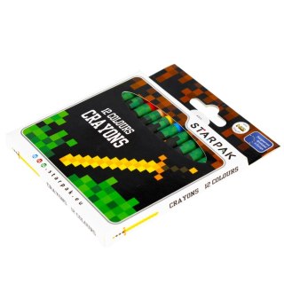 WAX PENCILS 12 COLORS PIXEL GAME STARPAK 484792