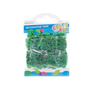 DECORATIVE TAPE CHRISTMAS TREE 2 M GREEN FELT CRAFT WITH FUN 463512