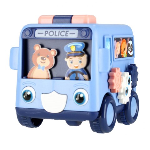 AUTO CARTOON 8CM MC POLICE MIX2 DISP 12/144/288 MEGA CREATIVE