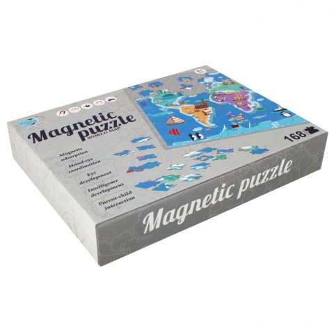 EDUCATIONAL GAME MAGNETIC PUZZLE WORLD MAP MEGA CREATIVE 502398