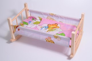 WOODEN CRADLE WITH BEDDING MALIMAS 154347 MALIMAS