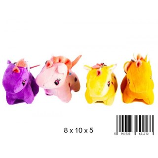 PLUSH UNICORN KEYRING 12 CM PBH A 12 TOYS 1207K MID TOYS