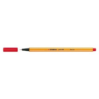 FINE PEN POINT 88 RED BOX OF 10 STABILO 88/40 STABILO