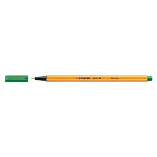 FINE PEN POINT 88 EMERALD GREEN BOX OF 10 STABILO 88/36 STABILO