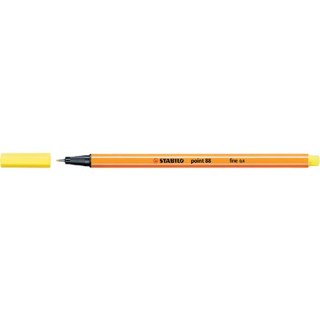 FINE PEN POINT 88 LEMON YELLOW BOX OF 10 STABILO 88/24 STABILO