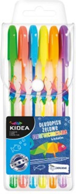 GEL PEN FLUORESCENT FRAGRANCE KIDEA 6 COLORS DERFORM DZF6KA DERFORM