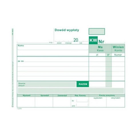 PRINTING PROOF OF PAYMENT KW MULTI-COPY A6 MICHALCZYK&PROKOP 402-5 MICHALCZYK I PROKOP