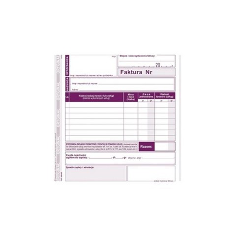 INVOICE PRINTING FOR TAX EXEMPTED TAXES MICHALCZYK&PROKOP 204-4E MICHALCZYK AND PROKOP